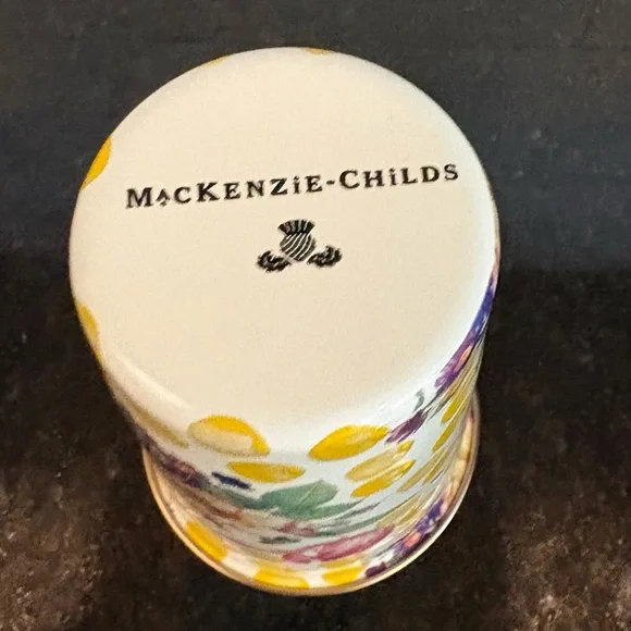 Mackenzie Childs Buttercup Cup /Small Vase in Mint Condition RARE - Picture 2 of 7